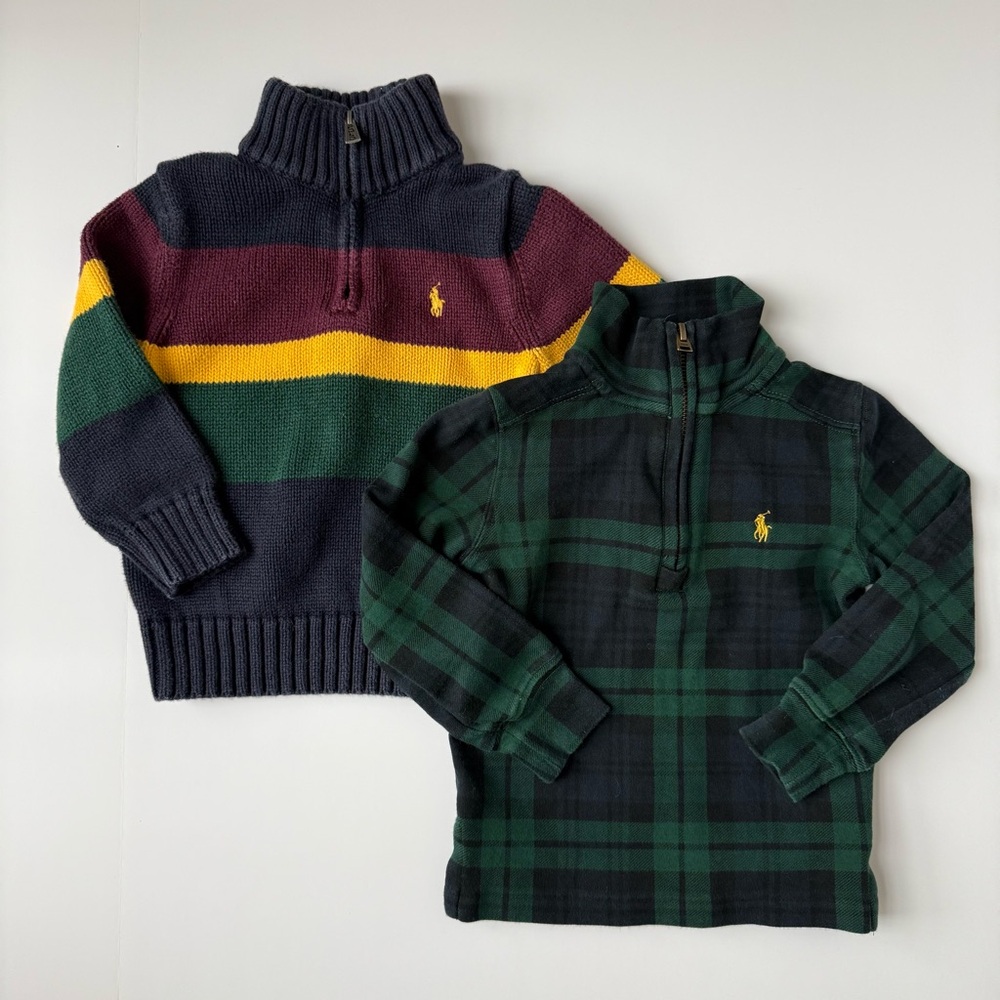 Polo by Ralph Lauren Kids Sweaters - Multicolor and Green Plaid